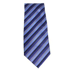 ⚡️BUY 3 for $55⚡️ Tristan & AMERICA Tie 100% Silk -Blues, Grey & Black Stripe